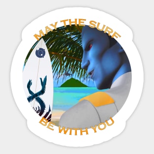 SW May The Surf Be With You Sticker